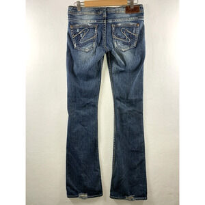 Silver Womens Tuesday Low Rise Bootcut Jean Sz 28x35 Cowgirl Festival Y2K